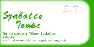 szabolcs tompe business card